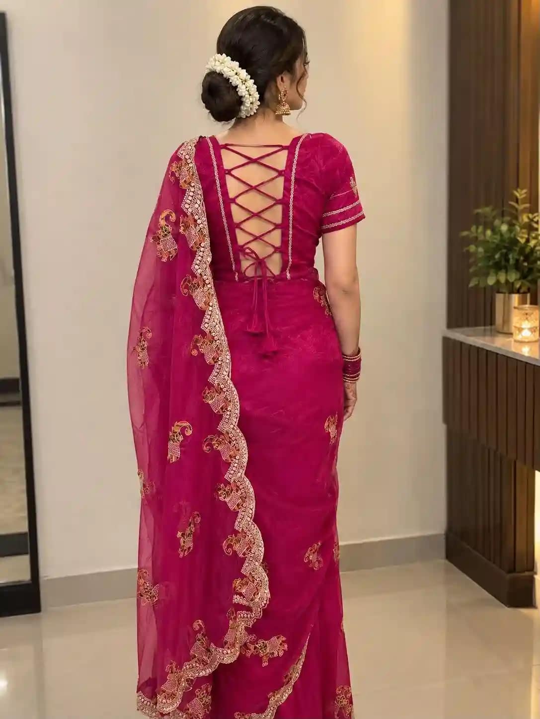 Ready-to-Wear Net Embroidered Saree 7 Ready-to-Wear Net Embroidered Saree5