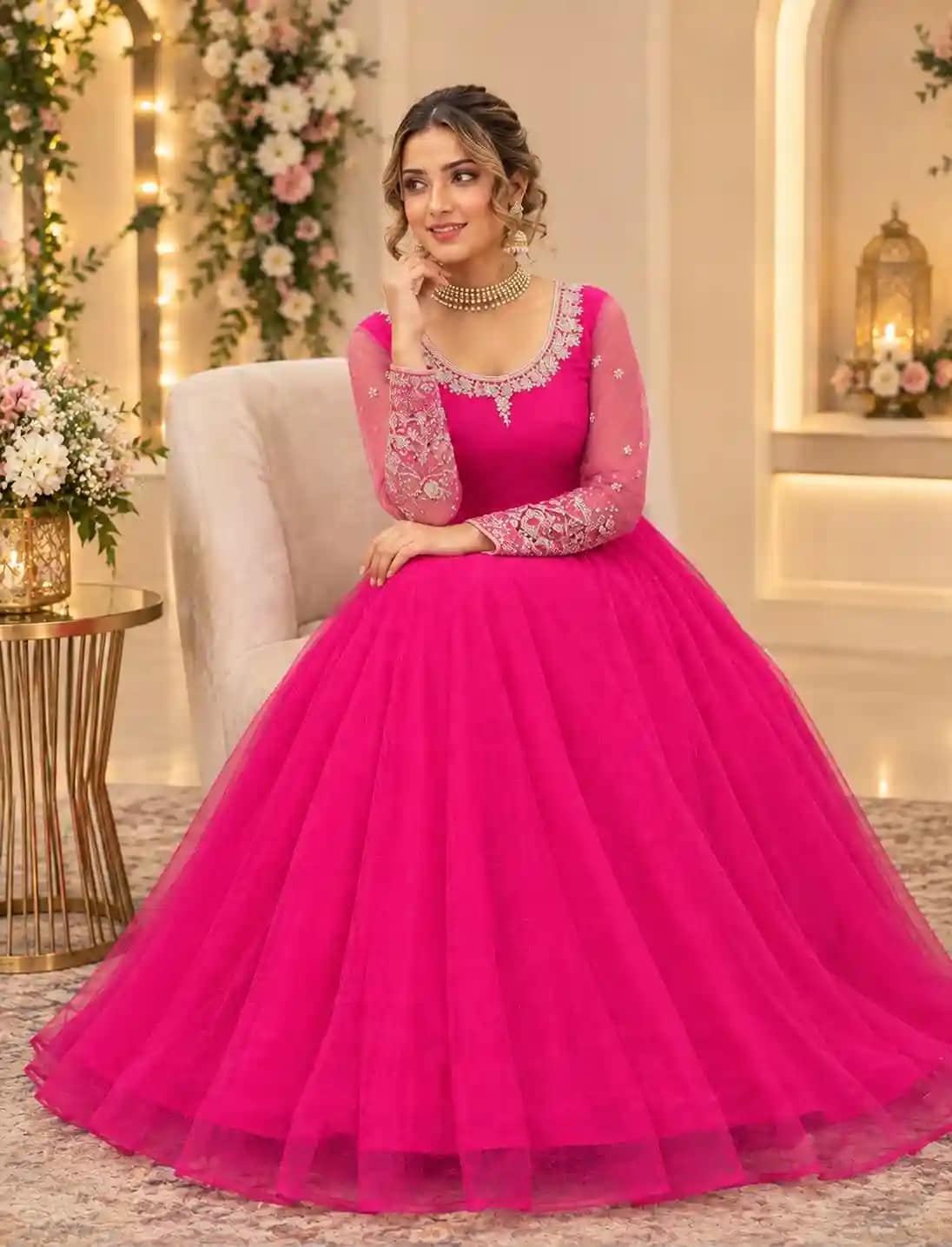 Pink Festive Gown 1 Pink Festive Gown
