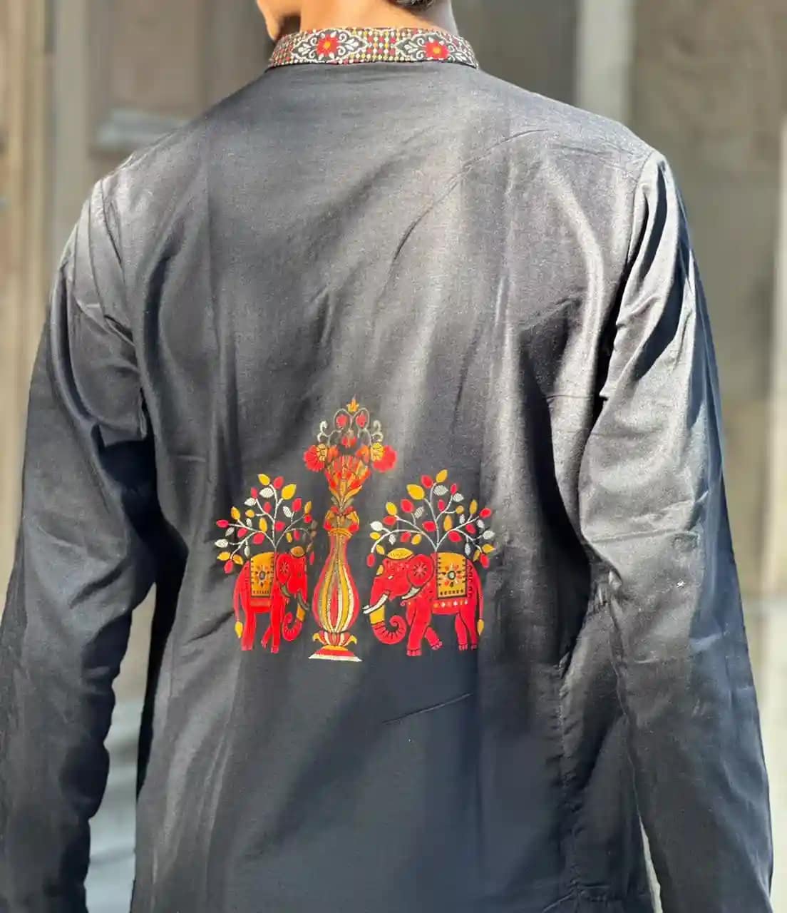 Royal Hathi Silk Kurta 2 Royal Hathi Silk Kurta - Image 2