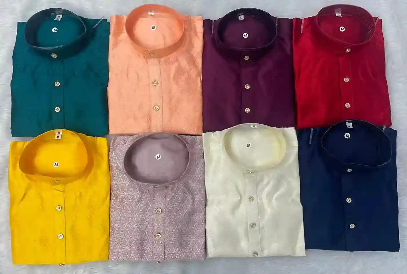 Shubh Silk Jacquard Kurta Pyjama Set 2 Shubh Silk Jacquard Kurta Pyjama Set - Image 2