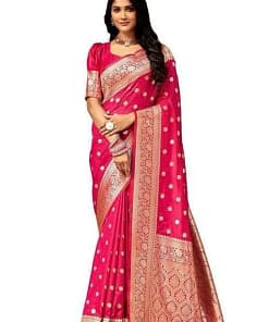 Rani Pink Banarasi Saree 7 Rani Pink Banarasi Saree