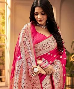 Rani Pink Banarasi Saree 6 Rani Pink Banarasi Saree