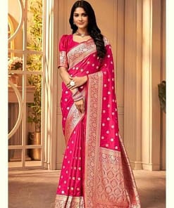 Rani Pink Banarasi Saree 9 Rani Pink Banarasi Saree