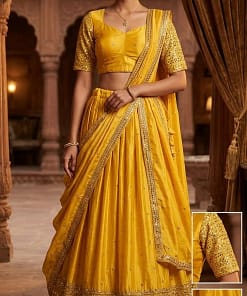Beautiful Lemon Yellow Lehenga 7 Beautiful Lemon Yellow Lehenga