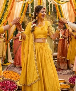 Beautiful Lemon Yellow Lehenga
