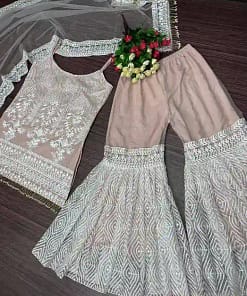Soft Net Sequin Palazzo Suit Set 7 Soft Net Sequin Palazzo Suit Set - Image 3