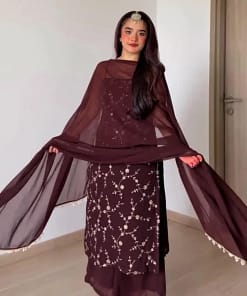 Flux Georgette Thread & Sequins 3-Piece Suit Set 25 Flux Georgette Thread & Sequins 3-Piece Suit Set - Image 10