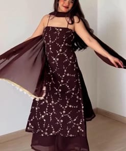 Flux Georgette Thread & Sequins 3-Piece Suit Set 26 Flux Georgette Thread & Sequins 3-Piece Suit Set - Image 11