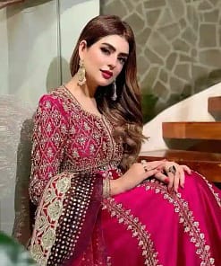 Heavy Sequins Embroidered Chinon Silk Anarkali Gown with Dupatta 12 Heavy Sequins Embroidered Chinon Silk Anarkali Gown with Dupatta - Image 2