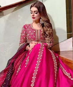 Heavy Sequins Embroidered Chinon Silk Anarkali Gown with Dupatta 17 Heavy Sequins Embroidered Chinon Silk Anarkali Gown with Dupatta - Image 7