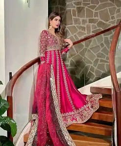Heavy Sequins Embroidered Chinon Silk Anarkali Gown with Dupatta 13 Heavy Sequins Embroidered Chinon Silk Anarkali Gown with Dupatta - Image 3