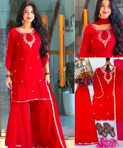 Designer Heavy Faux Georgette Plazzo Set