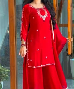 Faux Georgette Palazzo Suit Set 18 Faux Georgette Palazzo Suit Set - Image 9