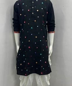 Men’s Embroidered Kurta with Dhoti 12 Men’s Embroidered Kurta with Dhoti - Image 6