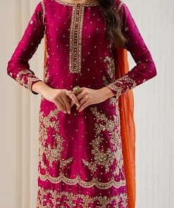 Chinon Embroidered Kurti Palazzo Set 26 Chinon Embroidered Kurti Palazzo Set - Image 5