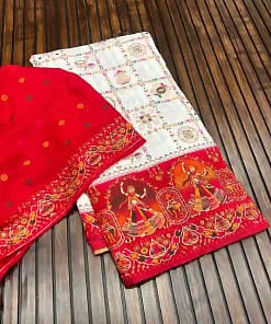 Pure Pashmina Silk Rajwadi Weaving Saree 11 Pure Pashmina Silk Rajwadi Weaving Saree - Image 6