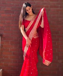 Tibby Silk Thread & Sequins Designer Saree 29 Tibby Silk Thread & Sequins Designer Saree - Image 15