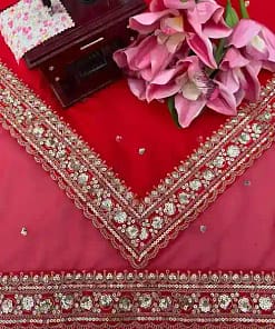 Tibby Silk Thread & Sequins Designer Saree 17 Tibby Silk Thread & Sequins Designer Saree - Image 3