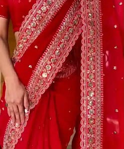 Tibby Silk Thread & Sequins Designer Saree 24 Tibby Silk Thread & Sequins Designer Saree - Image 10