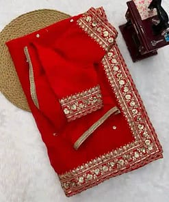 Tibby Silk Thread & Sequins Designer Saree 22 Tibby Silk Thread & Sequins Designer Saree - Image 8
