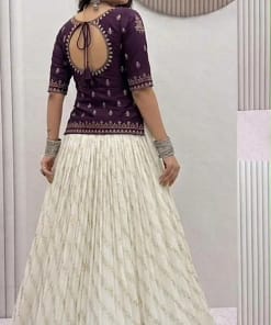 Festival Vichitra Silk Lehenga Choli 13 Festival Vichitra Silk Lehenga Choli - Image 4