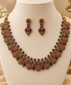 Antique-Style Necklace & Matching Earrings Set 12 Antique-Style Necklace & Matching Earrings Set - Image 5