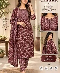 CHAHAT Cotton Embroidered Kurta Set 15 CHAHAT Cotton Embroidered Kurta Set - Image 7