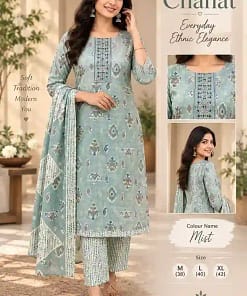 CHAHAT Cotton Embroidered Kurta Set 17 CHAHAT Cotton Embroidered Kurta Set - Image 9