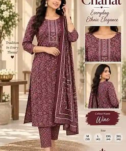 CHAHAT Cotton Embroidered Kurta Set 11 CHAHAT Cotton Embroidered Kurta Set - Image 3