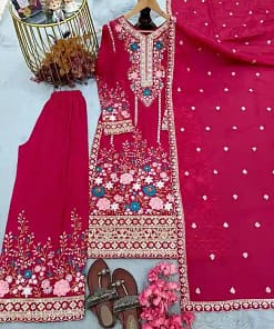 Chinon Silk Embroidered Palazzo Set 9 Chinon Silk Embroidered Palazzo Set - Image 4