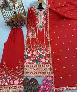 Chinon Silk Embroidered Palazzo Set 11 Chinon Silk Embroidered Palazzo Set - Image 6