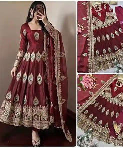 Heavy Fendy Silk Gown Set