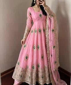 Heavy Fendy Silk Gown Set 39 Heavy Fendy Silk Gown Set - Image 17