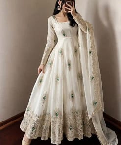 Heavy Fendy Silk Gown Set 30 Heavy Fendy Silk Gown Set - Image 8