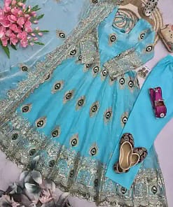 Heavy Fendy Silk Gown Set 28 Heavy Fendy Silk Gown Set - Image 6