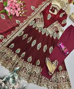 Heavy Fendy Silk Gown Set 27 Heavy Fendy Silk Gown Set - Image 5