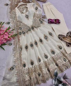 Heavy Fendy Silk Gown Set 25 Heavy Fendy Silk Gown Set - Image 3