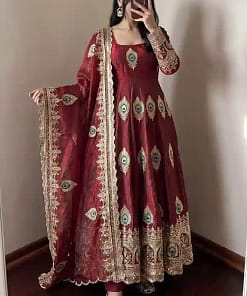 Heavy Fendy Silk Gown Set 36 Heavy Fendy Silk Gown Set - Image 14