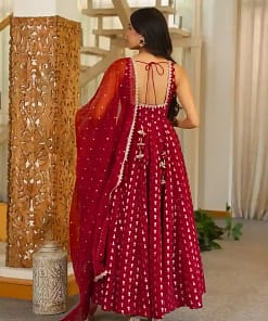 Designer Jacquard Butti Anarkali Set 19 Designer Jacquard Butti Anarkali Set - Image 9