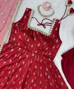 Designer Jacquard Butti Anarkali Set 15 Designer Jacquard Butti Anarkali Set - Image 5