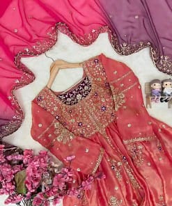 Designer Fendy Silk Anarkali Gown Set with Pant & Dupatta 15 Designer Fendy Silk Anarkali Gown Set with Pant & Dupatta - Image 3