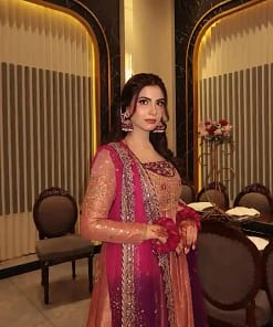 Designer Fendy Silk Anarkali Gown Set with Pant & Dupatta 25 Designer Fendy Silk Anarkali Gown Set with Pant & Dupatta - Image 13