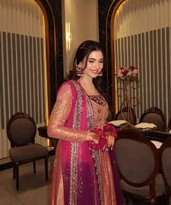 Designer Fendy Silk Anarkali Gown Set with Pant & Dupatta 21 Designer Fendy Silk Anarkali Gown Set with Pant & Dupatta - Image 9