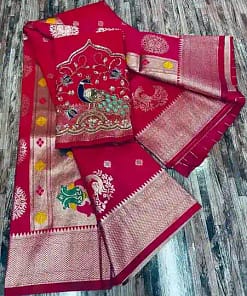 Kalanjali Original Paithani Pure Silk Saree with Handwork 23 Kalanjali Original Paithani Pure Silk Saree with Handwork - Image 11