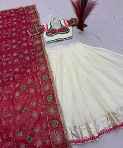 Home 14 Alternative view of Navratri Special Roman Silk Heavy Embroidered Lehenga Choli with Dupatta