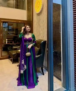 Fendy Silk Party Gown & Dupatta Set 13 Fendy Silk Party Gown & Dupatta Set - Image 2