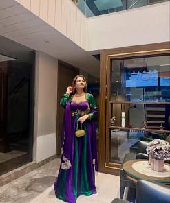 Fendy Silk Party Gown & Dupatta Set 22 Fendy Silk Party Gown & Dupatta Set - Image 11