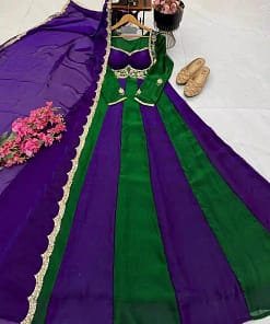 Fendy Silk Party Gown & Dupatta Set 17 Fendy Silk Party Gown & Dupatta Set - Image 6