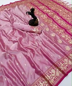 Royal Banarasi Satin Mashroo Silk Saree 8 Royal Banarasi Satin Mashroo Silk Saree - Image 4