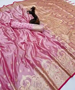 Royal Banarasi Satin Mashroo Silk Saree 9 Royal Banarasi Satin Mashroo Silk Saree - Image 5
